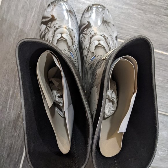 NWT Anuschka | Cleopatra's Leopard Mid-Calf Boots - Picture 6 of 7